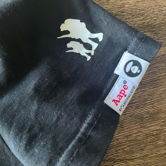 Aape by bathing ape girls large black tee - Picture 3 of 7